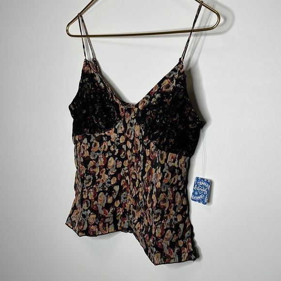 Nwt Free People Little Dreams Printed Lace Camisole Small - Picture 9 of 11